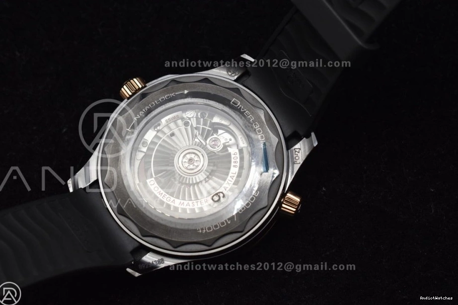 Black A Strap RG 300m Neat 1:1 Dial Seamaster Black VSF 1070 Ceramic Best on Bezel Black Edition 43.5mm Rubber 1112